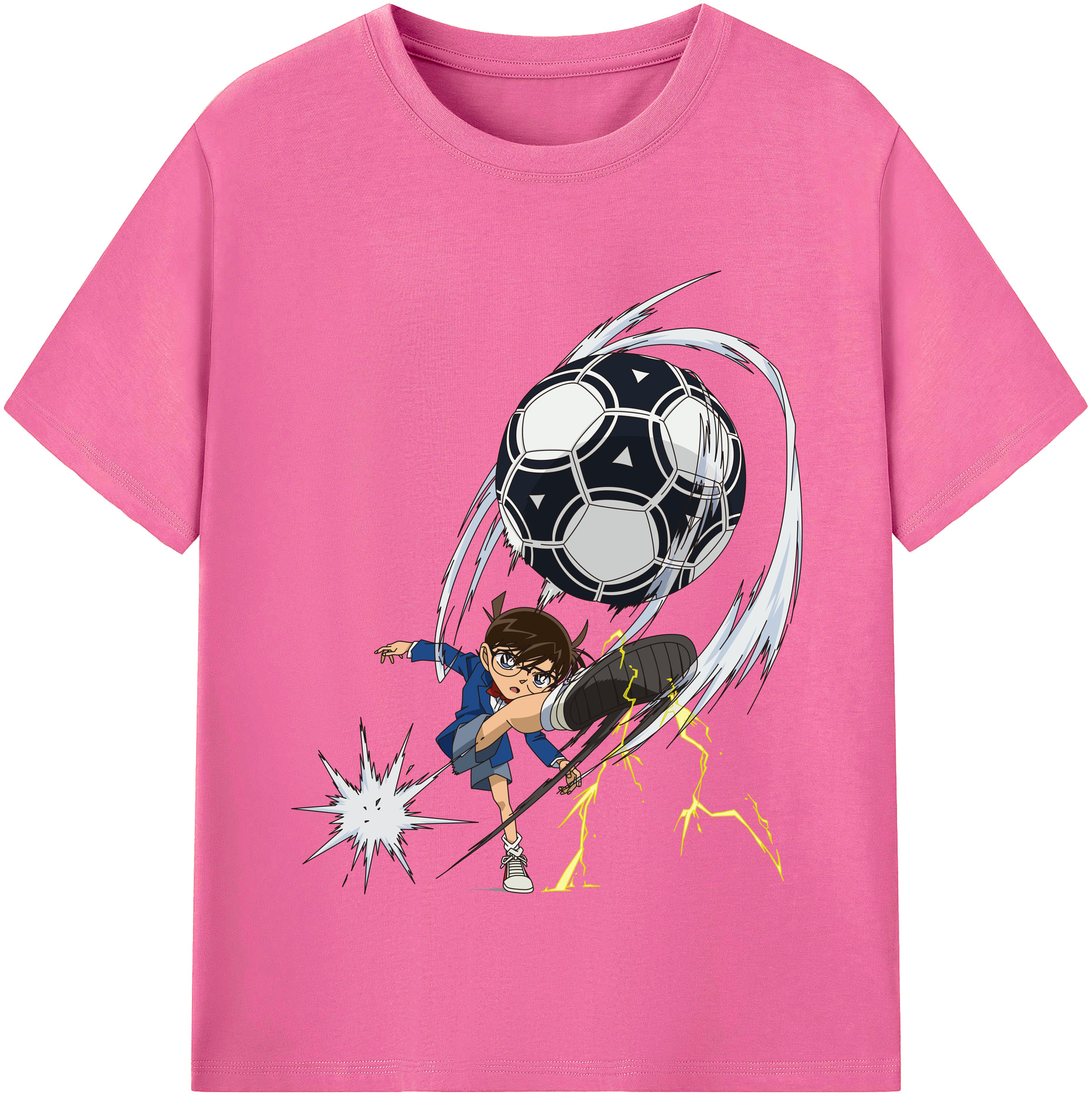 （画像用） 名探偵コナン 江戸川 コナン Detective Conan Conan Edogawa レディースカジュアルプリントTシャツ（綿100％）